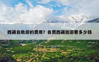 西藏自助游的费用？自费西藏旅游要多少钱